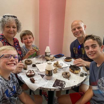 Voodoo Doughnut - All my peeps enjoying a "healthy" breakfast. - Donuts Near Me - San Antonio, Texas