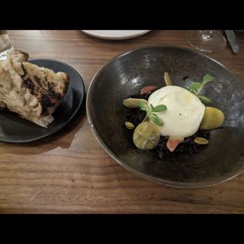 Marina - This appetizer was burratta cheese. The moment you slice it open, the cheese oozes out! - Italian Near Me - Pasadena, California