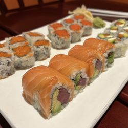 Pacific East - Spicy Salmon, Spicy Tuna, Philadelphia & Evan roll.