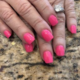 Hot pink nails!!! Hot pink nails!!!