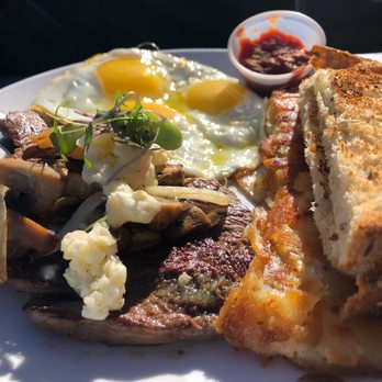 Poached Kitchen - Steak and eggs! The best! Enough for two small people! - Breakfast & Brunch Near Me - Irvine, California