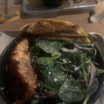 Avenue American Bistro - Candied pecan and feta salad with salmon! Just try!! - Sports Bars Near Me - Wayne, Michigan