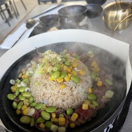 Sizzling Beef with rice Sizzling Beef with rice
