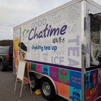 Chatime - a food truck parked in a parking lot - Food Trucks Near Me Chatime - a food truck parked in a parking lot - Food Trucks Near Me