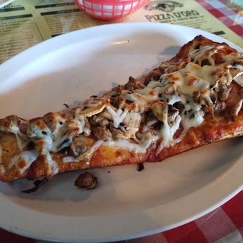 Pizza D'Oro - Big Slice (sausage and mushroom) - Pizza Near Me - Costa Mesa, California