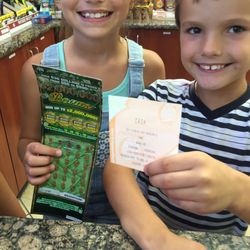 Marathon - I split a $200 winner with Stephanie's kids. The look on their faces. Priceless !!!!