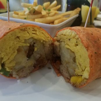 Batter & Berries - Breakfast wrap, herb fries (back) - Breakfast & Brunch Near Me - Chicago, Illinois Batter & Berries - Breakfast wrap, herb fries (back) - Breakfast & Brunch Near Me - Chicago, Illinois