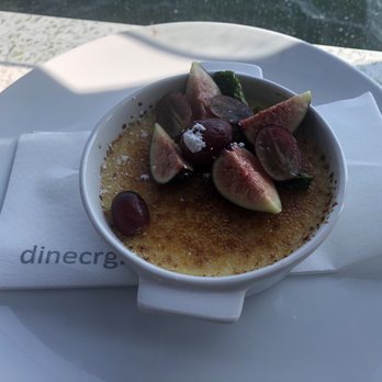 C Level - Creme Brûlée with grapes and figs - New American Near Me - San Diego, California