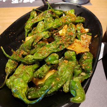 Harmony Tea Shoppe - Shishito pepper- i think the fried garlic and ginger added extra texture and taste to this dish.  I would recommend this - Ramen Near Me - Indianapolis, Indiana