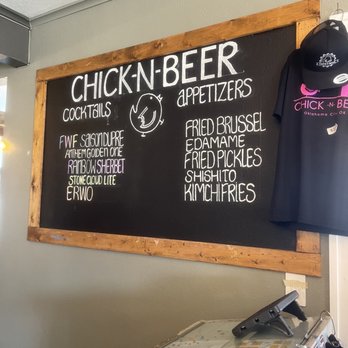 Chick-N-Beer - Small menu board - Chicken Wings Near Me - Oklahoma City, Oklahoma Chick-N-Beer - Small menu board - Chicken Wings Near Me - Oklahoma City, Oklahoma