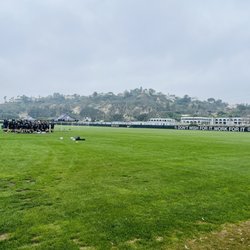 San Diego Surf Soccer Club - Fields looking green and lush on a rainy day in February.