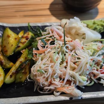 Sumo Sushi & Grill - Cucumber, seaweed, crab salads, pickled ginger and wasabi. - Sushi Bars Near Me - Oregon City, Oregon Sumo Sushi & Grill - Cucumber, seaweed, crab salads, pickled ginger and wasabi. - Sushi Bars Near Me - Oregon City, Oregon