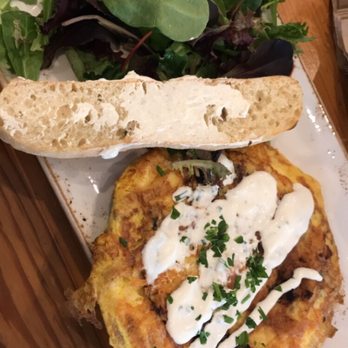 First Watch - Smoked Salmon and Roasted Vegetable Frittata with a side of mixed greens. - Breakfast & Brunch Near Me - Brandon, Florida First Watch - Smoked Salmon and Roasted Vegetable Frittata with a side of mixed greens. - Breakfast & Brunch Near Me - Brandon, Florida