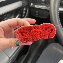 Donut Express - Beautiful interior of red velvet cake donut!