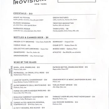 Prescott's Provisions - look at the drinks menu selections ! I only drink sparkling waters the ent dinner. - New American Near Me - Tonawanda, New York Prescott's Provisions - look at the drinks menu selections ! I only drink sparkling waters the ent dinner. - New American Near Me - Tonawanda, New York