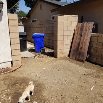 So Cal Ornamental Gates - Block work completed old wood gate on side - Fences & Gates Near Me - Phelan, California So Cal Ornamental Gates - Block work completed old wood gate on side - Fences & Gates Near Me - Phelan, California