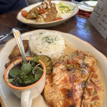 Habana - Salmon a La Parilla and Plantain Crusted Chicken Breast - Cuban Near Me - Costa Mesa, California