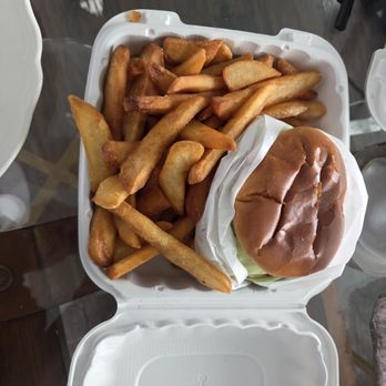 Konito's Cafe - Ortega chicken burger extra well done fries love it - Breakfast & Brunch Near Me - San Diego, California