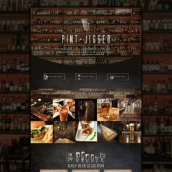 Antsy Ant Web Design - Pint+Jigger restaurant website redesign
