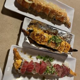 Salmon Lemon Roll, Hanabi Roll, Toro Roll Salmon Lemon Roll, Hanabi Roll, Toro Roll