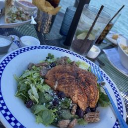 Blackened salmon salad