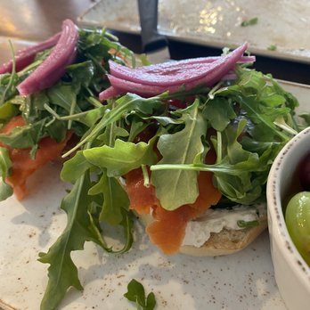 First Watch - Smoked salmon bagel - American Near Me - Chantilly, Virginia First Watch - Smoked salmon bagel - American Near Me - Chantilly, Virginia