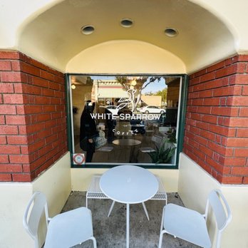 White Sparrow Coffee - Outside seating area - Coffee Roasteries Near Me - Tustin, California White Sparrow Coffee - Outside seating area - Coffee Roasteries Near Me - Tustin, California