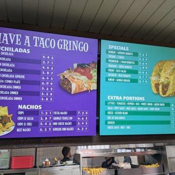 Gringos - Menu board , left most display - Tex-Mex Near Me - Neosho, Missouri Gringos - Menu board , left most display - Tex-Mex Near Me - Neosho, Missouri