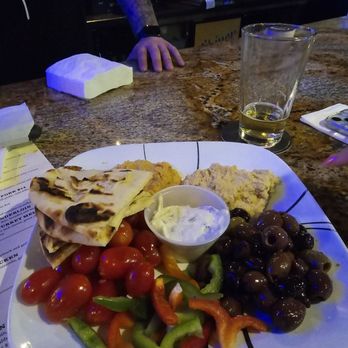 JJ Madisons All American Grill - A messed up hummus plate - American Near Me - Mesa, Arizona