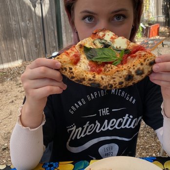Show Me Pizza - Margherita Pizza with fresh basil! PACKED with flavor - Pizza Near Me - Austin, Texas