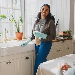 Egis Complete Care - Caregiver supporting client at home.