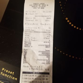 Dynasty Garden - Receipt - Dim Sum Near Me - Modesto, California