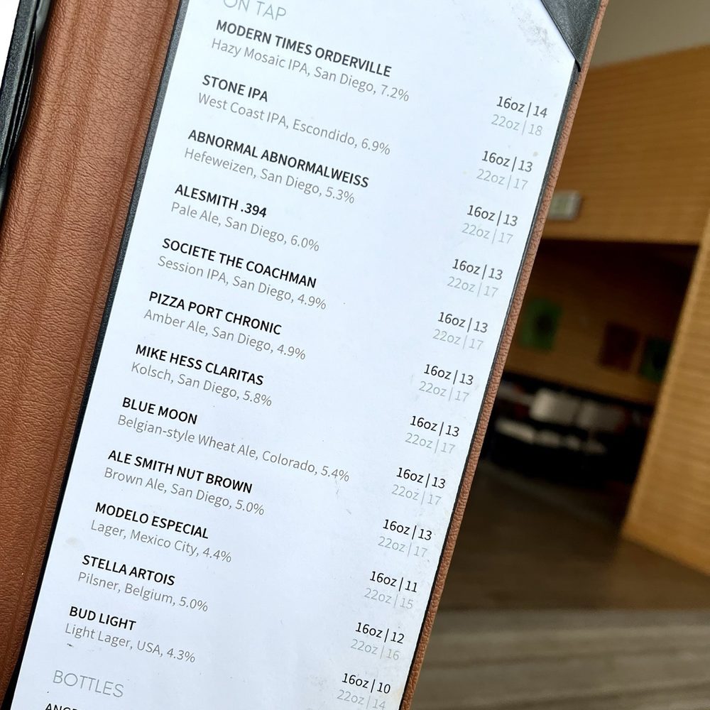 Odysea Lounge - Beer menu. - Lounges Near Me - San Diego, California Odysea Lounge - Beer menu. - Lounges Near Me - San Diego, California