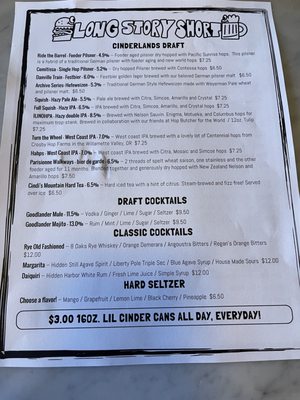 Menu photo 3 Long Story Short Pittsburgh, PA