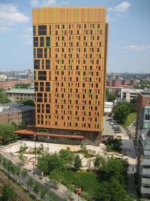 Photo of Massachusetts College of Art and Design - Boston, MA, US. Treehouse Residential Hall - LEEDS gold certified