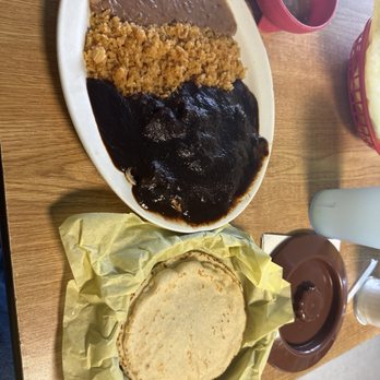 El Michoacano Mexican Restaurant - Shredded Chicken Red Mole - Mexican Near Me - Del Valle, Texas El Michoacano Mexican Restaurant - Shredded Chicken Red Mole - Mexican Near Me - Del Valle, Texas