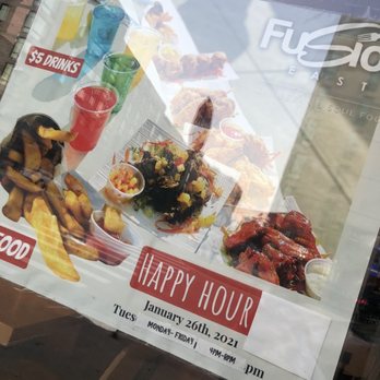 Fusion East - Happy Hour Monday through Friday 4pm until 8pm - Caribbean Near Me - Brooklyn, New York