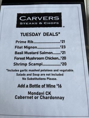 Menu photo 4 Carver's Steak & Chops San Diego, CA Menu photo 4 Carver's Steak & Chops San Diego, CA