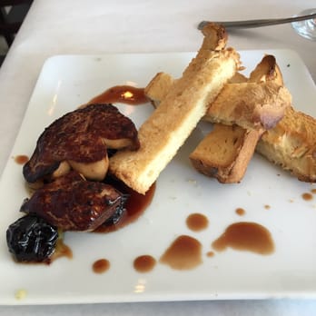 Frenchie's - Grilled fois gras with grapes and slices of toast. OMG! A must to try. - French Near Me - Coral Gables, Florida