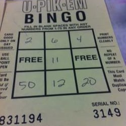 St. Timothy's Bingo - I get to choose my own numbers.  Hoping they win!