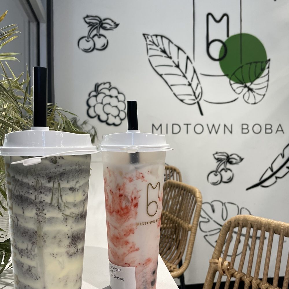 Midtown Boba - Oreo Matcha Crème Brullee / Strawberries and Coconut Cream Milk Tea - Bubble Tea Near Me - Tampa, Florida Midtown Boba - Oreo Matcha Crème Brullee / Strawberries and Coconut Cream Milk Tea - Bubble Tea Near Me - Tampa, Florida