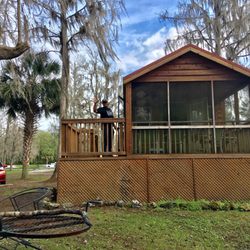 Perfect size cabin with incredible open pit BBQ!