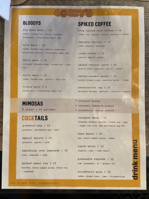 Menu photo 4 Cocky’s Cleveland, OH
