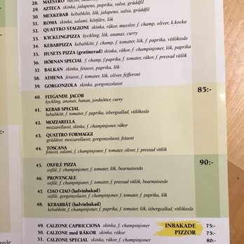 Pizzahörnan - Menu (3/4) - Pizza Near Me - Solna, Alberta Pizzahörnan - Menu (3/4) - Pizza Near Me - Solna, Alberta