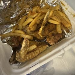 L & S Fish and Hot Wings - Wings and French fry