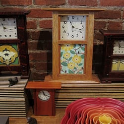 Carefree Buffalo - Craftsman-style oak clocks from Schlabaugh & Sons