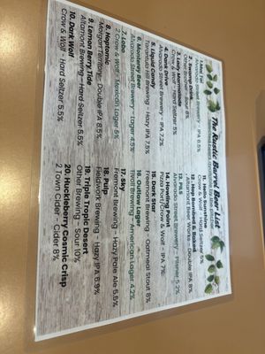 Menu photo 1 The Rustic Barrel King City, CA