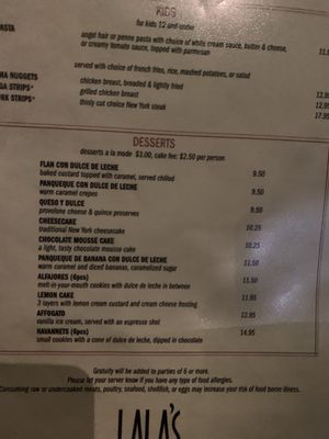 Menu photo 8 Lala's Argentine Grill Studio City, CA