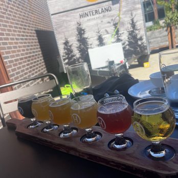 Hinterland Brewery - Beer flight! - New American Near Me - Green Bay, Wisconsin Hinterland Brewery - Beer flight! - New American Near Me - Green Bay, Wisconsin