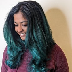 Green vivid Balayage